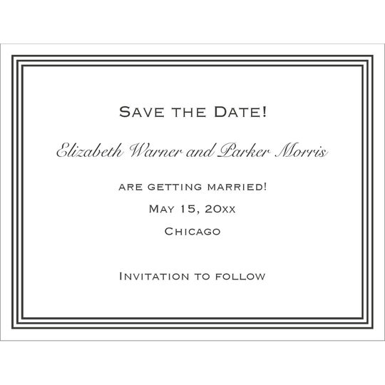 Grand Border Letterpress Save the Date Cards